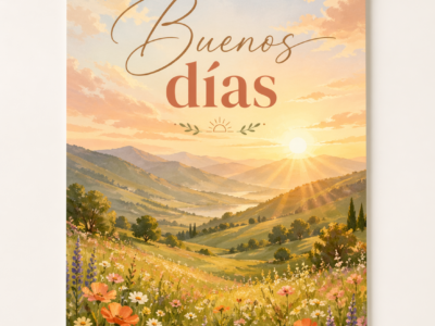 Print “Buenos días”