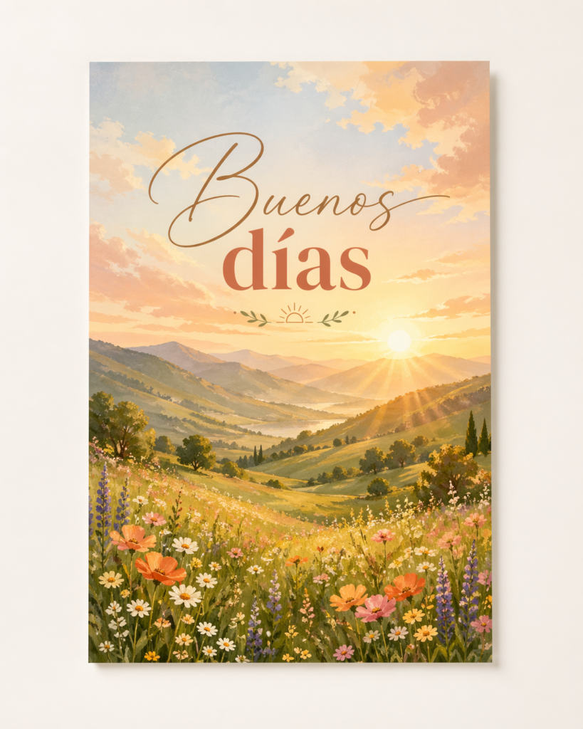 Print “Buenos días”