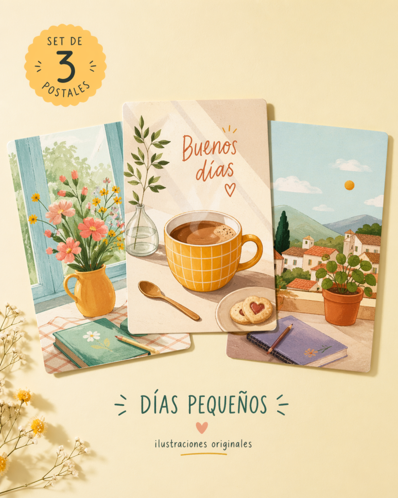 Set de 3 postales “Días pequeños”